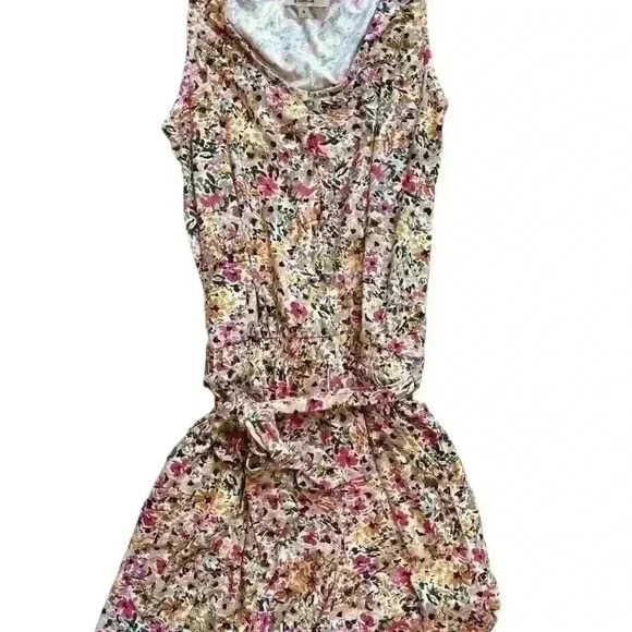 J.Garcia Floral Jumpsuit Sleeveless Scoop Neck Stretch Tie Waist Multi Size M - Picture 4 of 4
